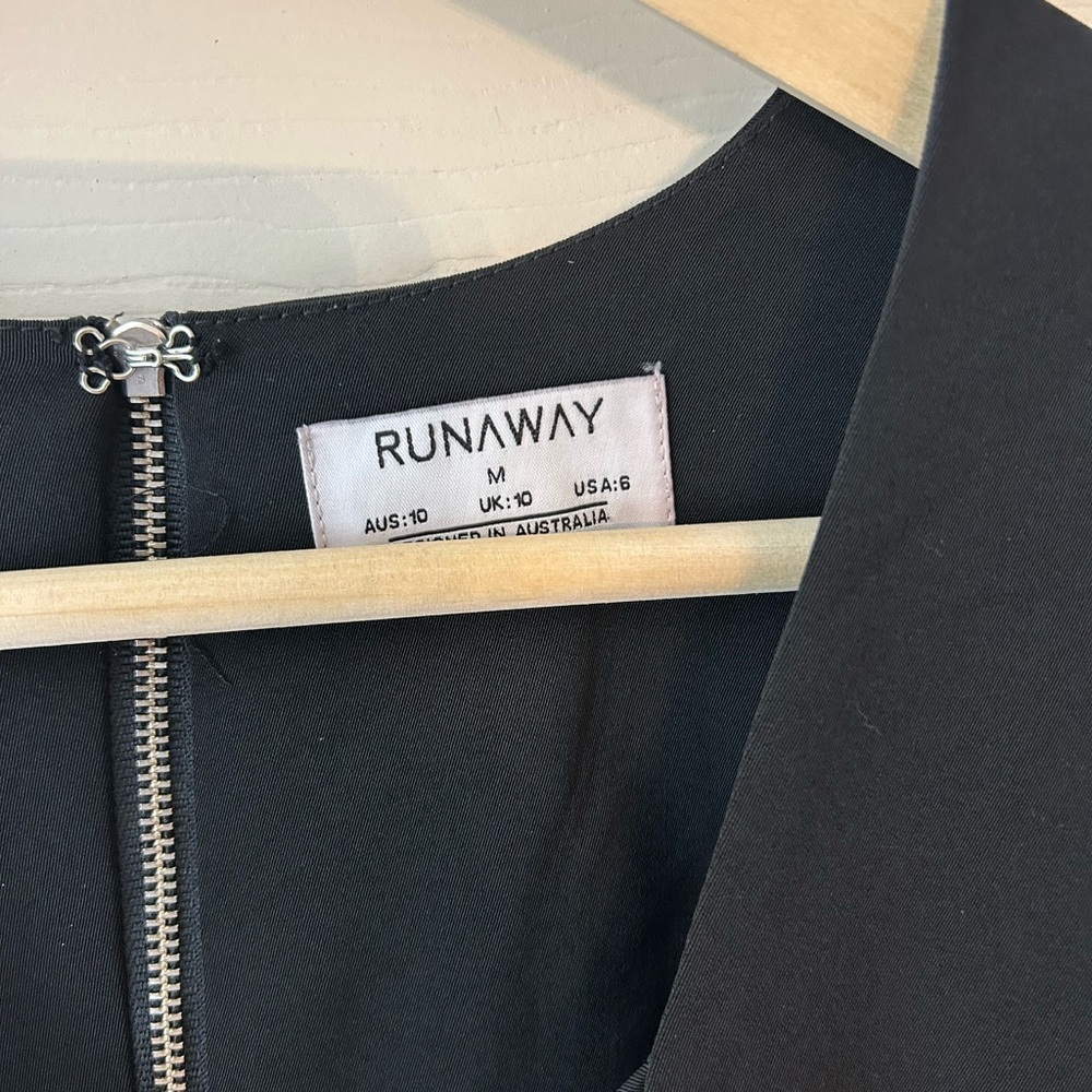Runaway The Label Australia Black Mini Dress Size 6 Witchy Whimsygoth Goth - Picture 2 of 11